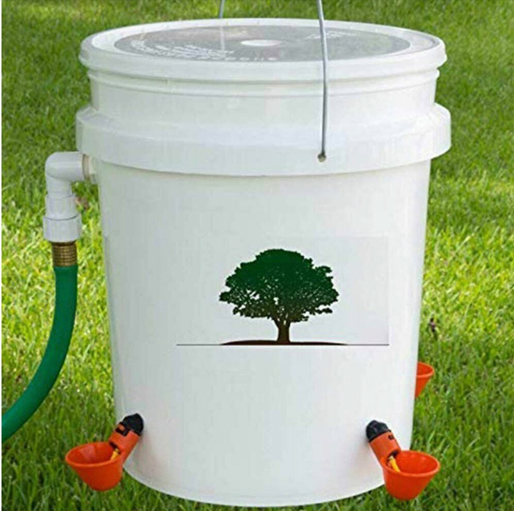 20 Poultry Water Drinking Cups Chicken Hen Plastic Automatic Drinker Feeder