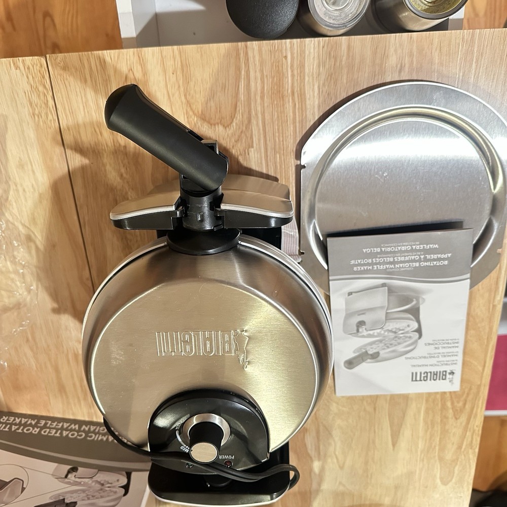 Bialetti Ceramic Coated Rotating Belgian Waffle Maker - Model TSK-2901BW