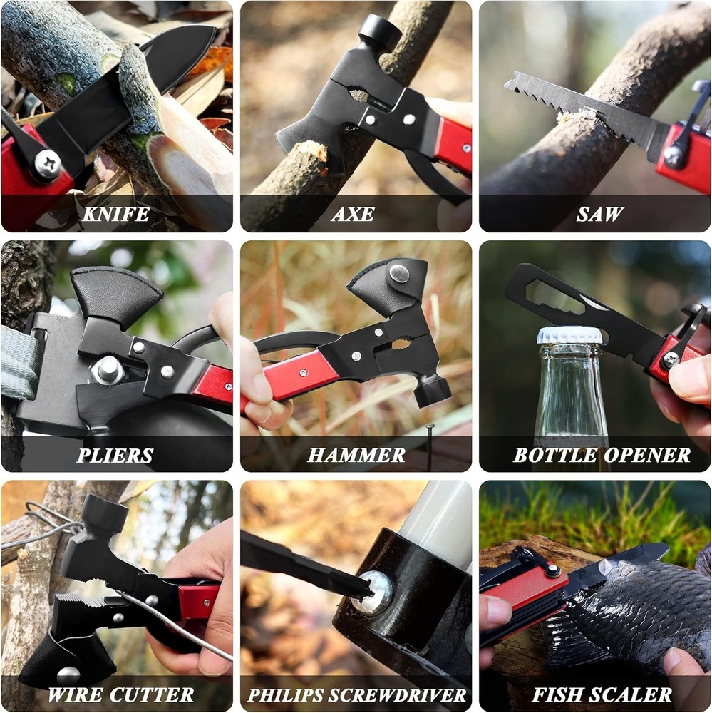 Stainless Steel Multitool Axe - Essential Camping Companion