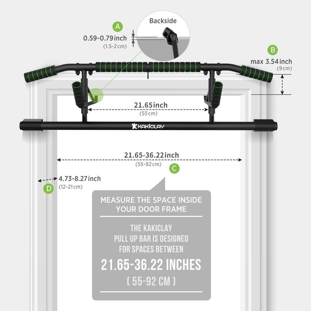 KAKICLAY New Upgrade Pull Up Bar for Doorway - Foldable Design & Space-Saving...