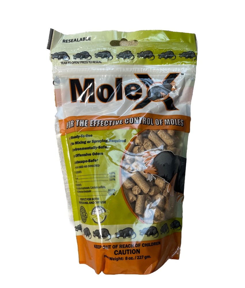 MoleX Mole Killer Pellets and Control 8 oz. Environmentally Safe Ready-to-Use
