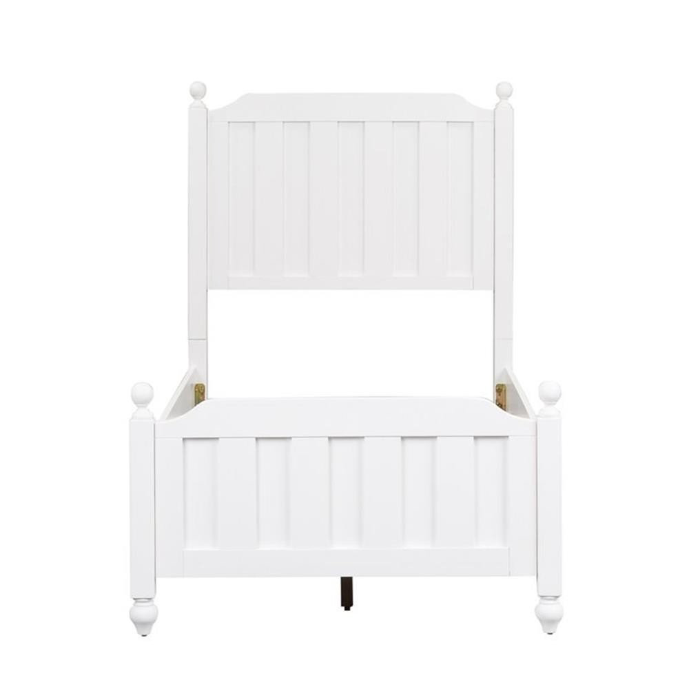 Cottage View White Twin Wood Panel Bed