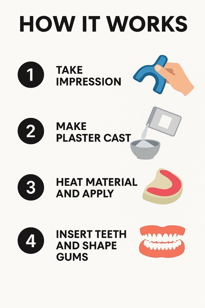 DIY Denture Kit Create Full Or Partial at Home Alginate Impression Custom Fit