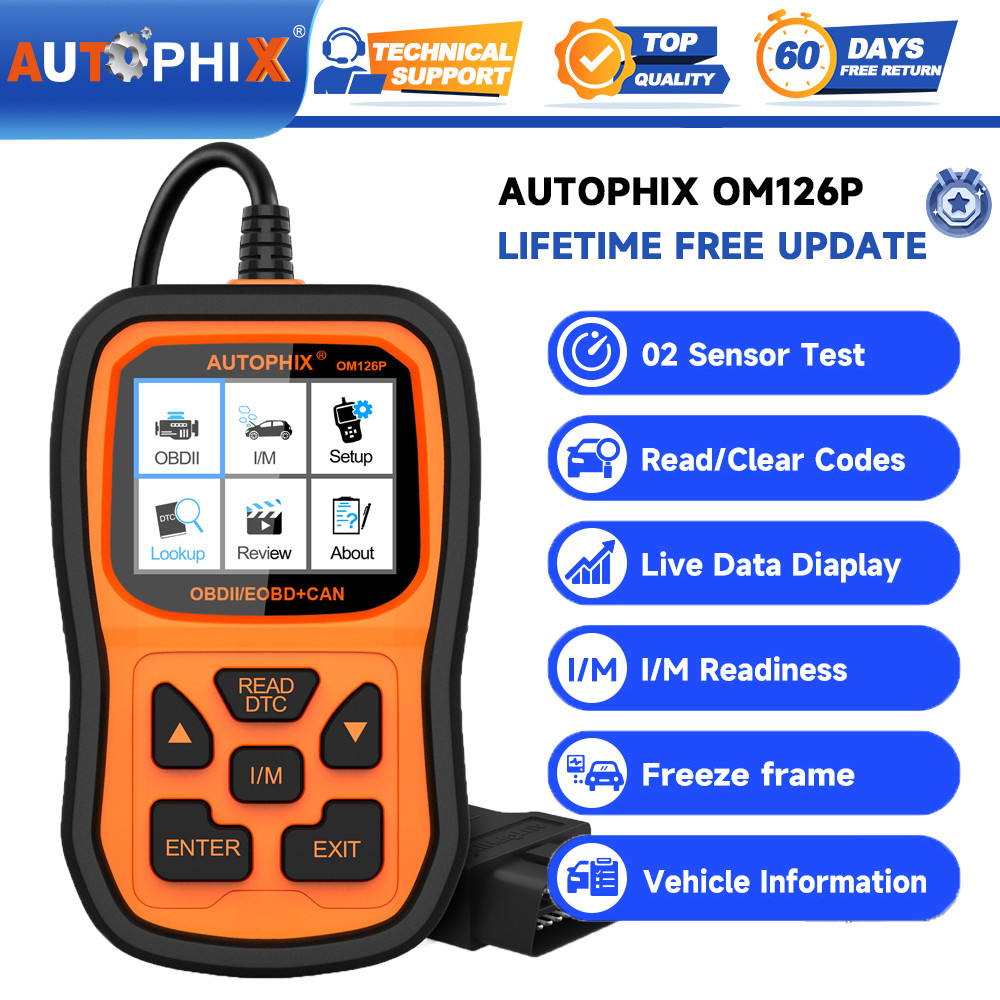 AUTOPHIX OM126P OBD2 Scanner Check Engine Enhanced Code Reader Auto Diagnostic