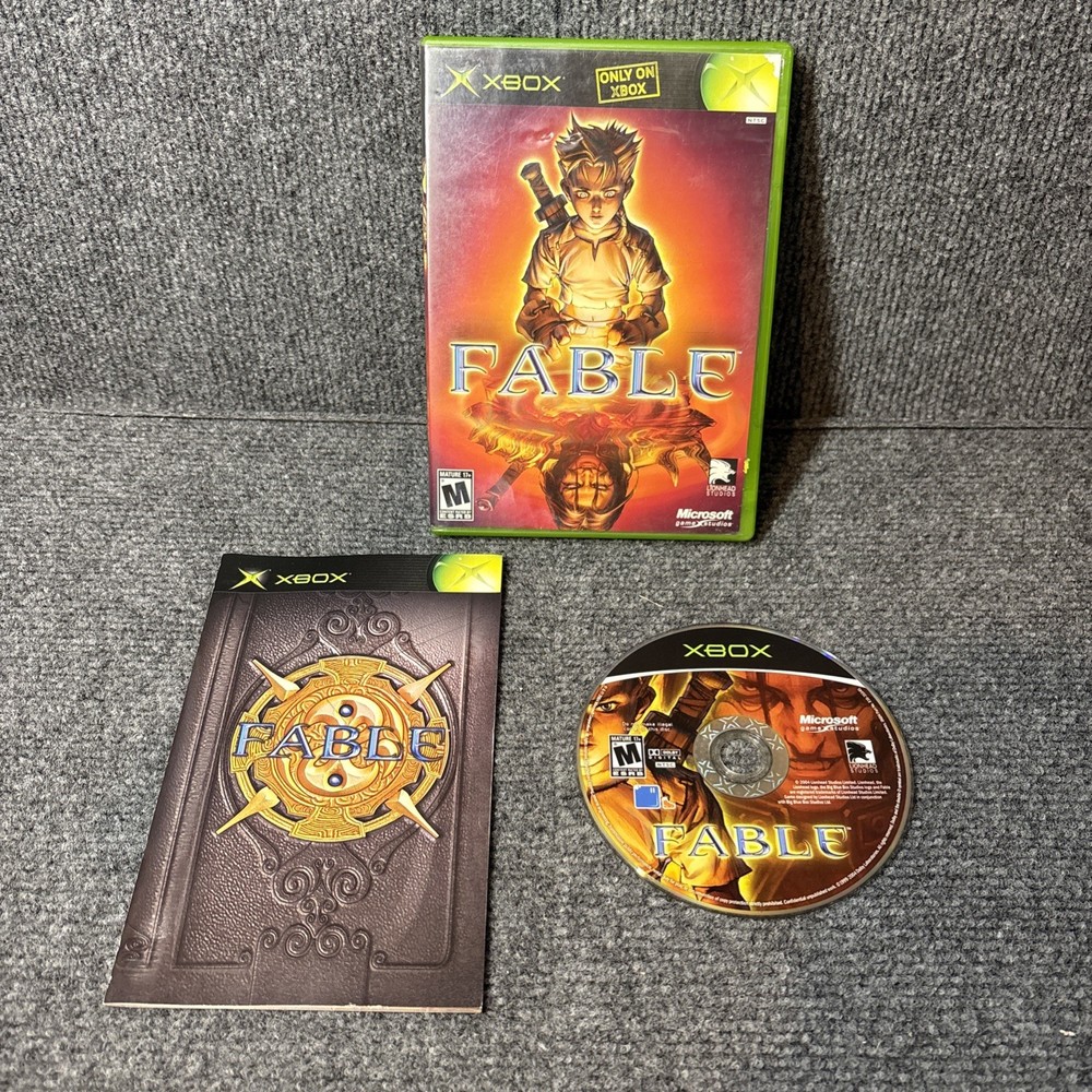 Fable Green Case Original Xbox CIB Complete w/ Manual