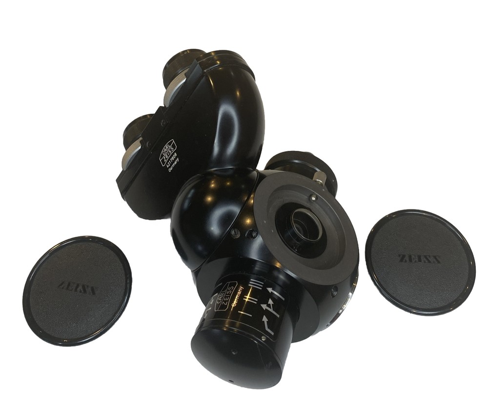 Carl Zeiss Microscope Binocular Head 4217808  Caps & Teaching Assembly