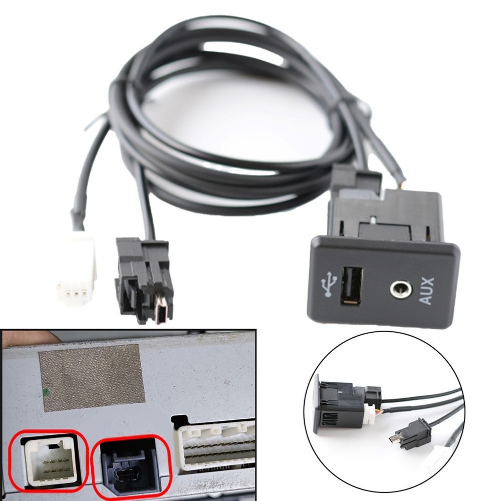 AUX Interface Cable for Nissan 2013 2019 with USB Extension for Convenience