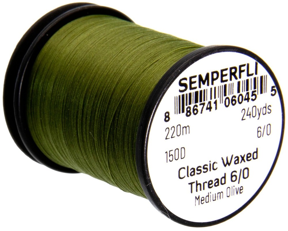 Semperfli Classic Waxed Threads in Medium Olive