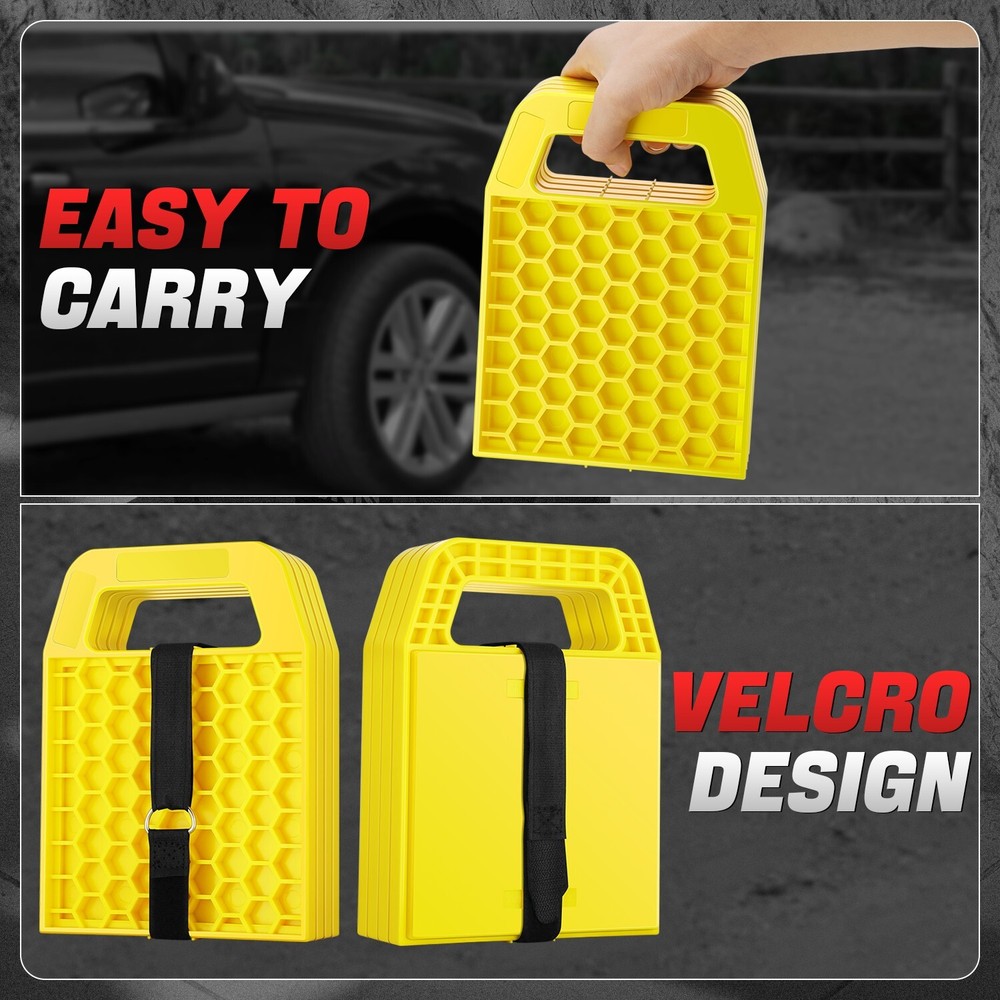 [4Pcs] For Camper RV Leveling Chock Blocks Wheels Stabilizer Jack Pads 8.8"x6.5"