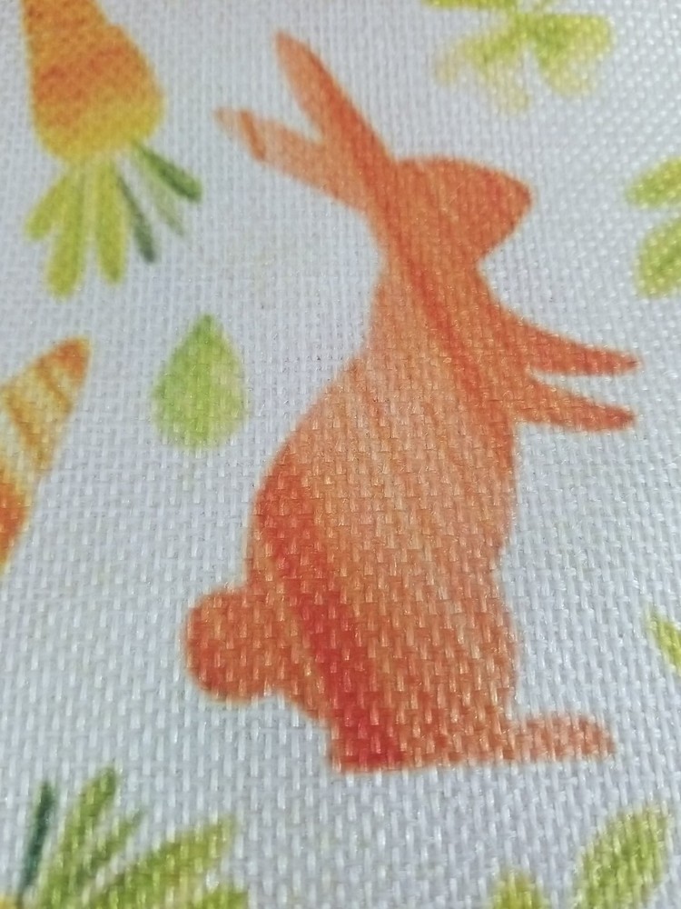 Table Runner "Happy Easter" Rabbit & Carrot 13" x 72 Inch *NEW*