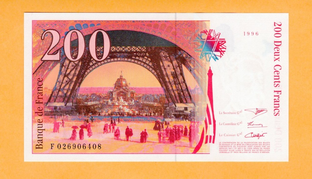 France UNC Banknote 200 Francs 1996 P-159a
