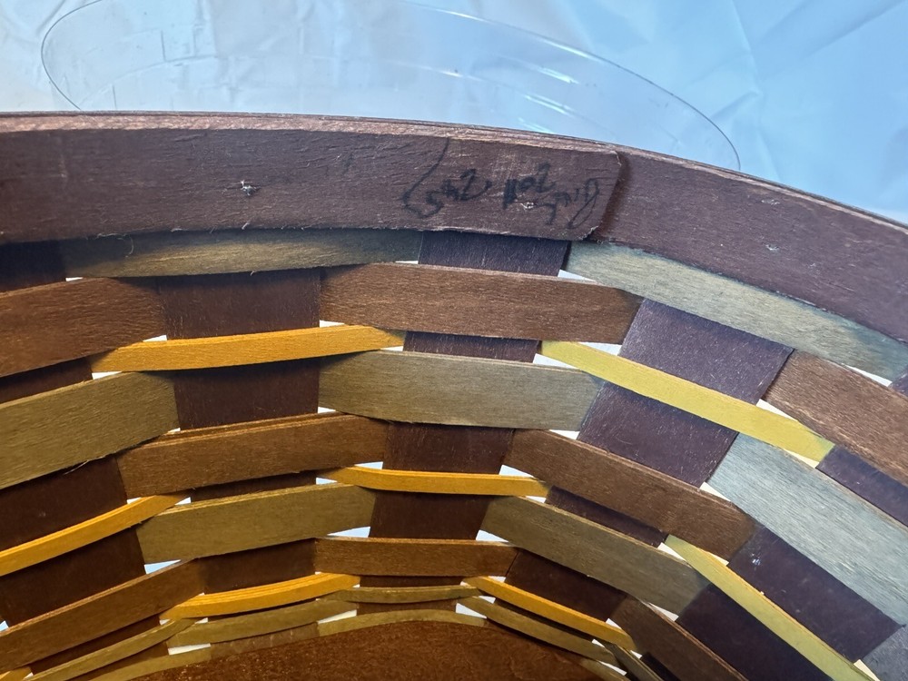 Longaberger 2011 Crimson Hill Oval Basket & Protector