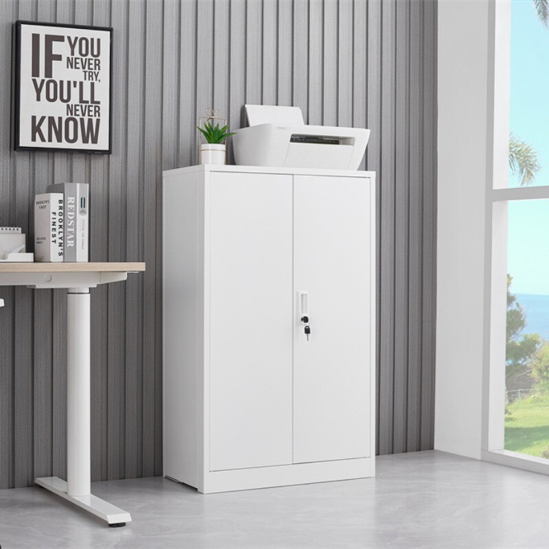 Metal Storage Cabinet with Locking Doors and Adjustable Shelf, Folding Cabinet