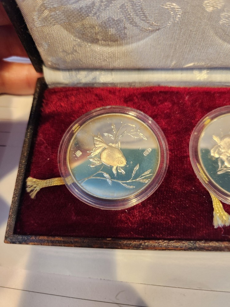 1990 4 PIECE GOLDFISH SILVER SET #48