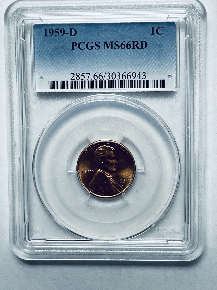 1959-D Lincoln Memorial Reverse Cent PCGS MS66RD