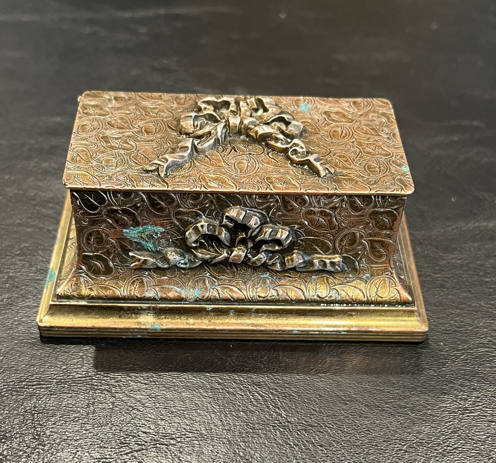Edwardian Brass Stamp Box