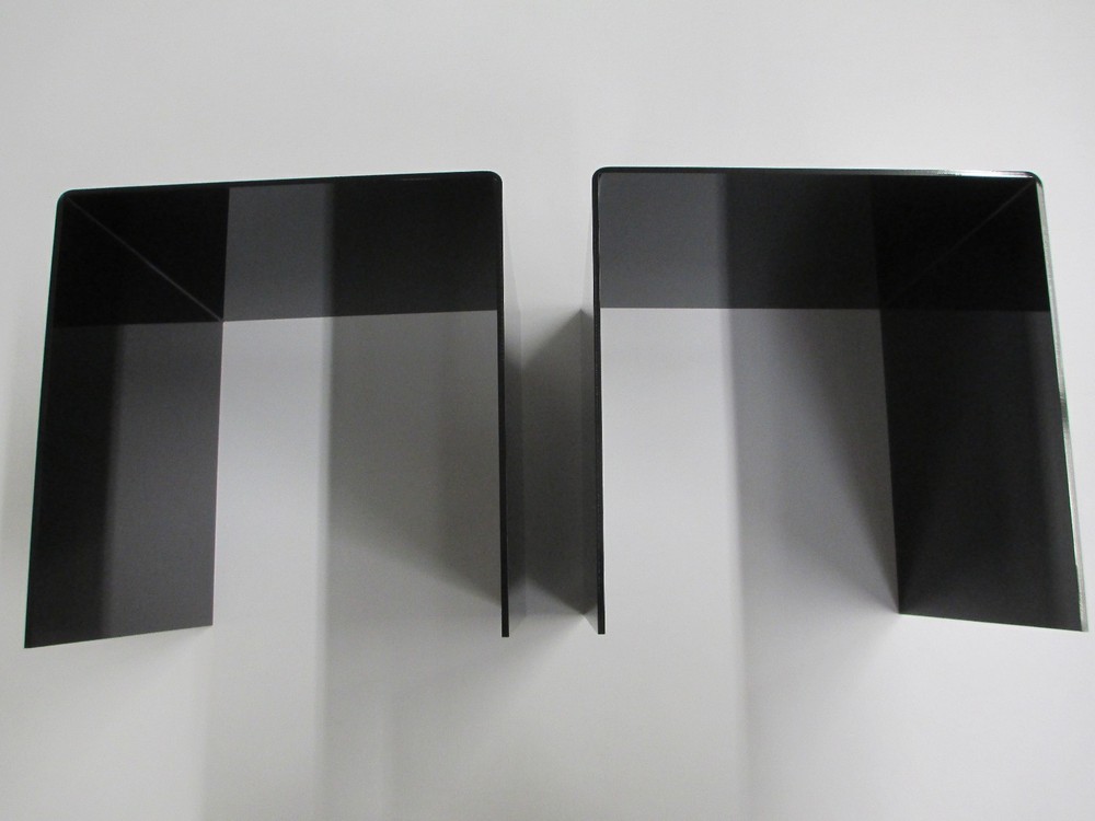 2 piece 8" x 8" x 8" Acrylic Display Risers Black