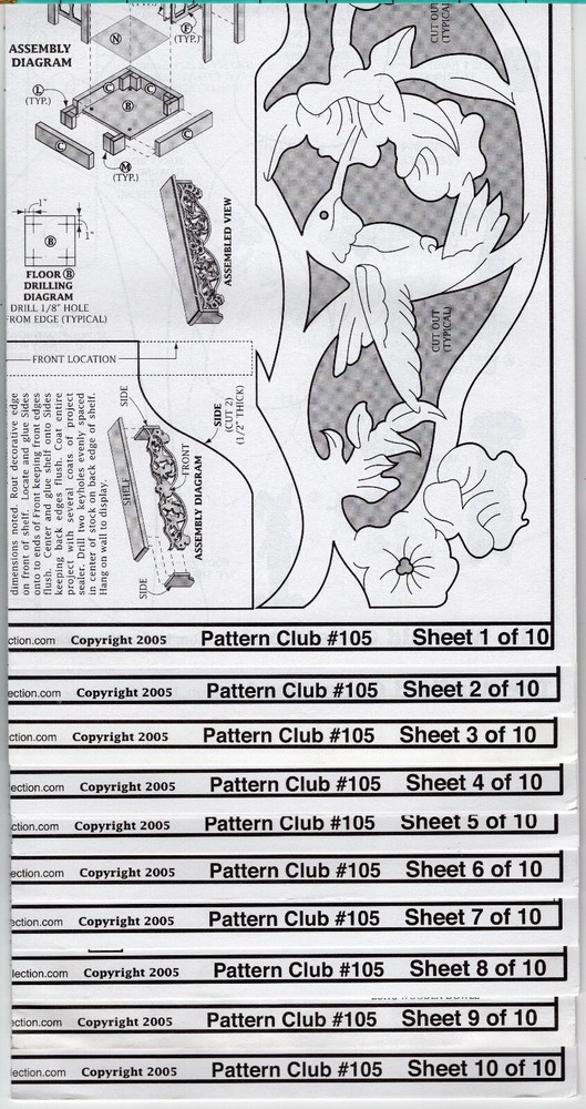 ©2005 The Winfield Collection Pattern Club Woodcraft Pattern Pack # 105
