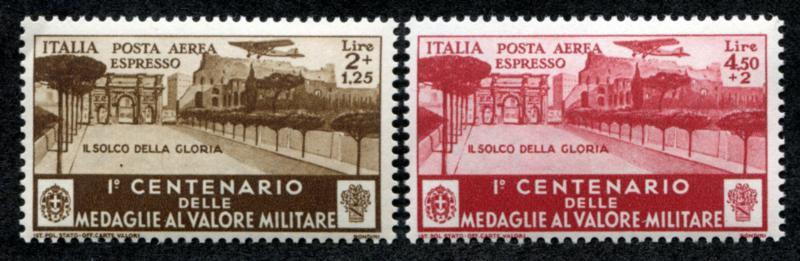 ITALY CE8-CE9 MINT, NH AIR MAIL,