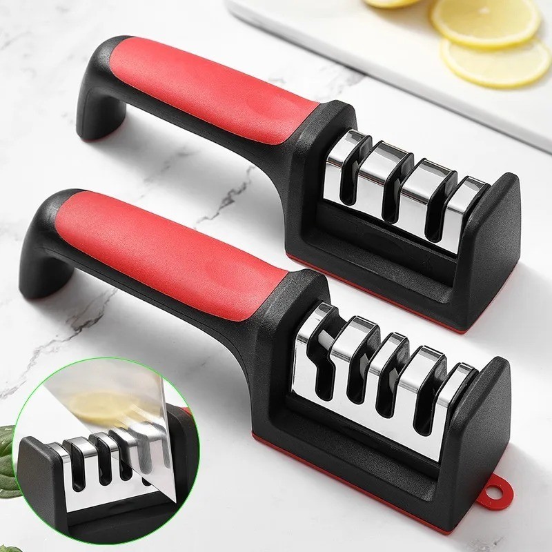 3/4 Segment Knife Sharpener Kitchen Multifunctional Handheld 3-Stage Fast Sharpe