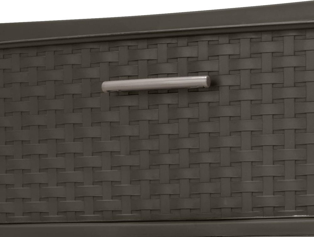 Wide Weave Tower Espresso,4 Drawer