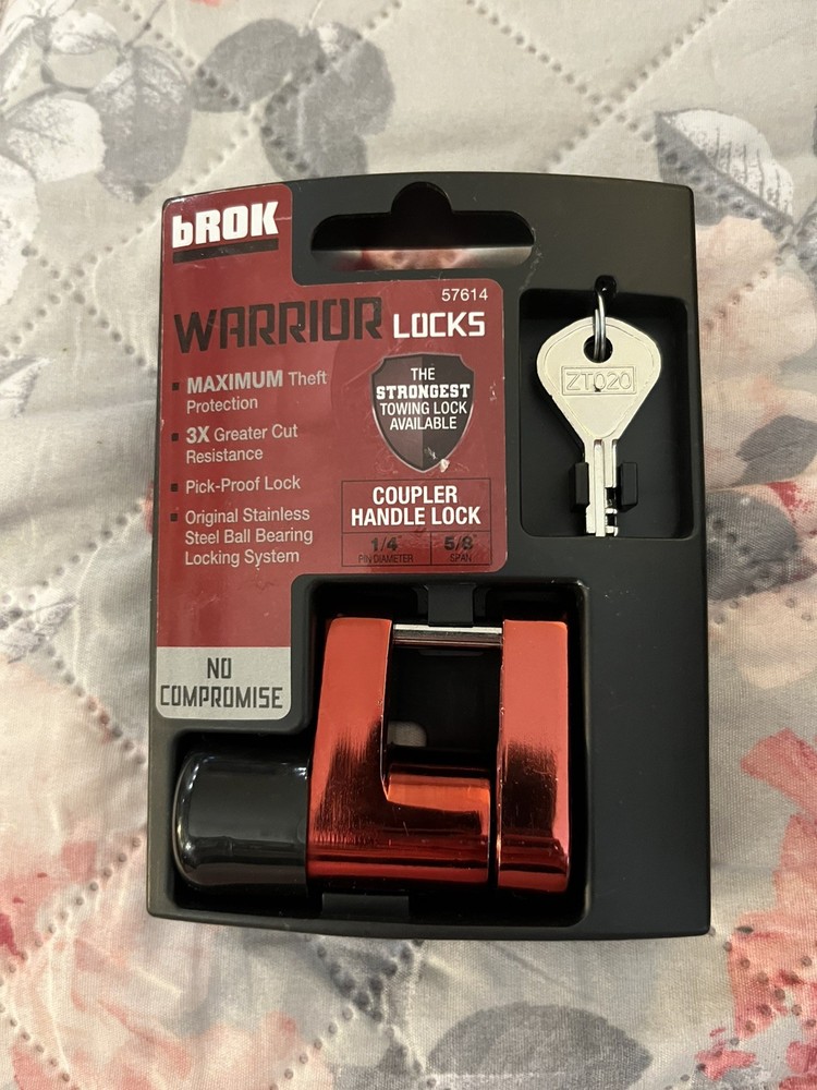 bROK Warrior Coupler Handle Trailer Lock ¼” Pin ⅝” Span Pick Proof