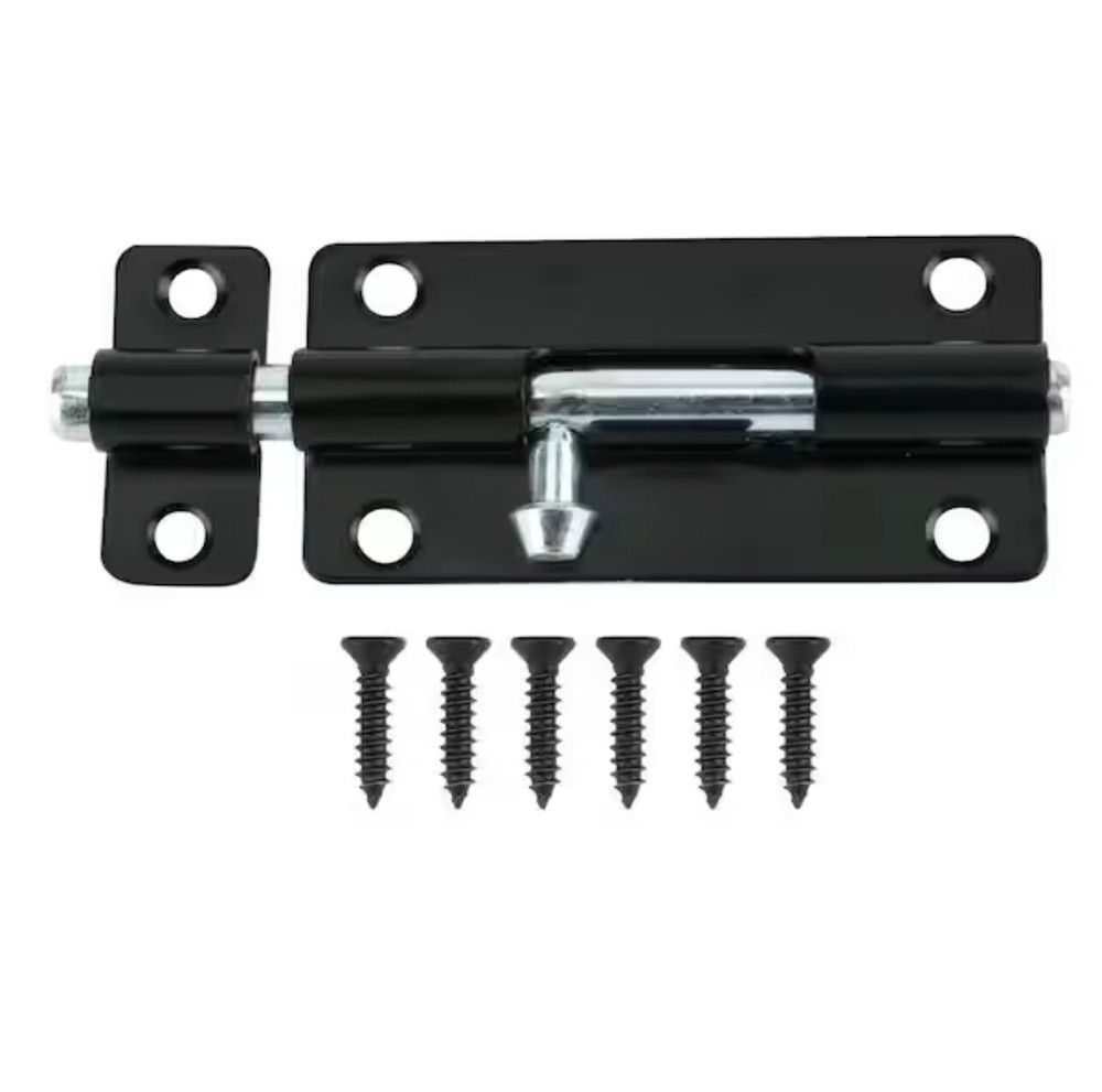 4in Black Barrel Bolt Latch Gates/Doors