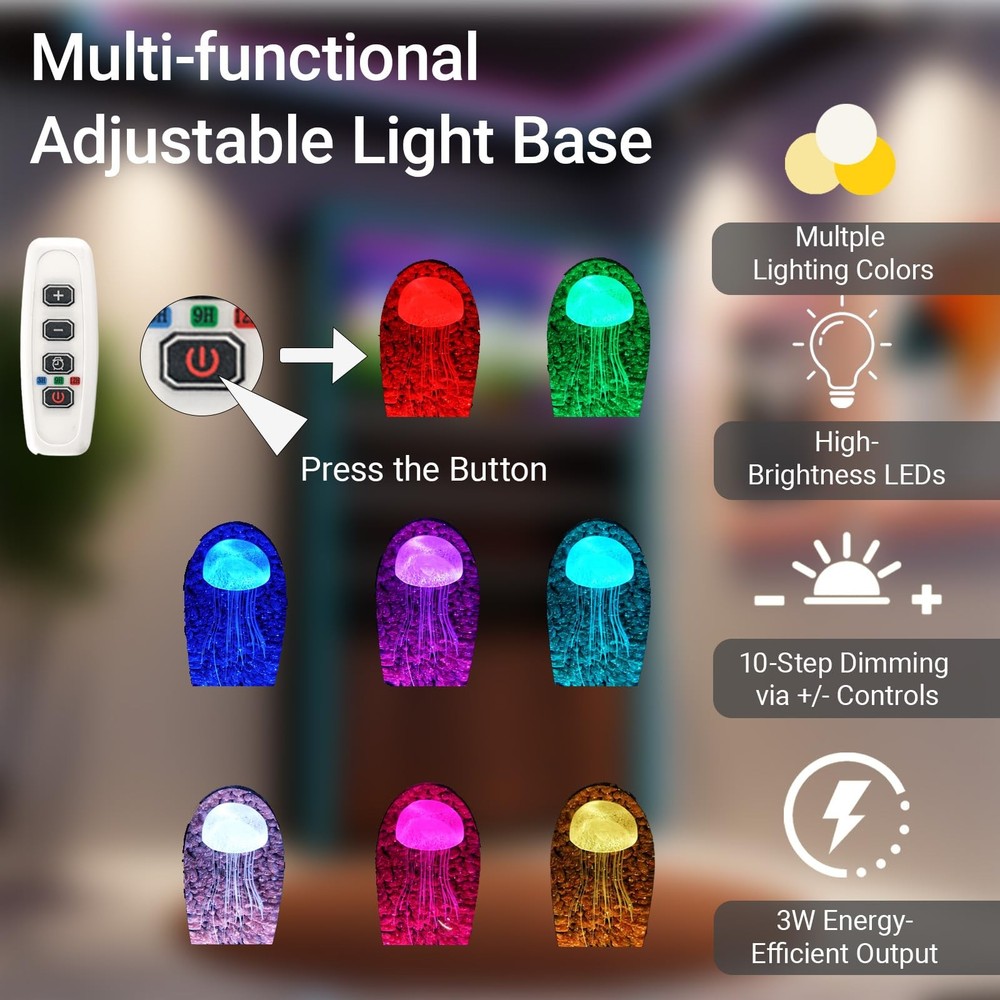 FuoiCorn LED Light Base with Timer for Crystal Art Dark Black