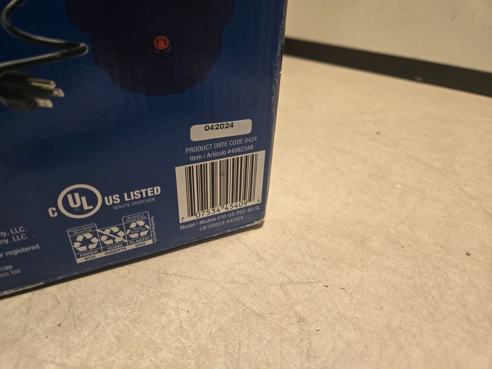 Project Source Corded 3/4-HP Continuous Feed Noise Insulation Garbage Disposal