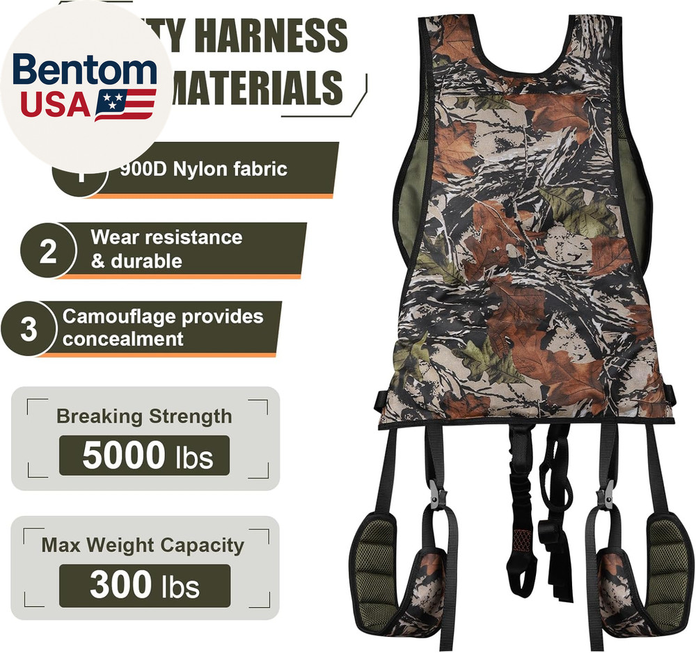 Tree Stand Harness, Hunter Safety System Harness for Tree Stand, Lightweight Pad