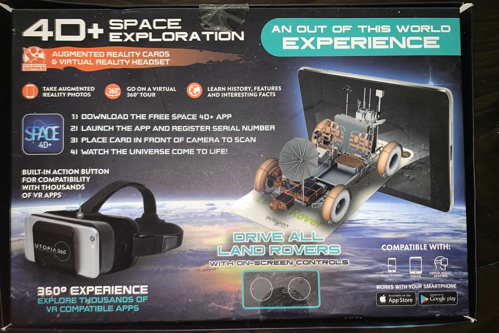 4D + Space Exploration Augmented Reality Cards & Virtual Reality Headset