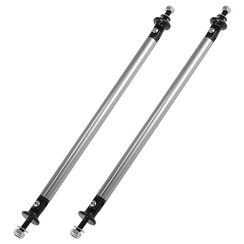 2pcs 200mm 7.87" Splitter Support Rods Adjustable Front Rear Silver Tone