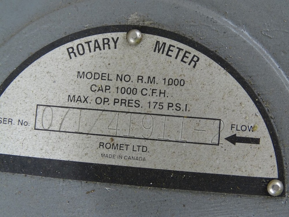 Romet Rotary Meter Cap 1000 CFH, 175 PSI, RM1000