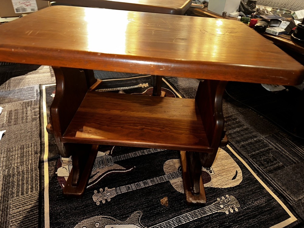Library Tables / End Tables with Bottom Shelf. Solid Wood