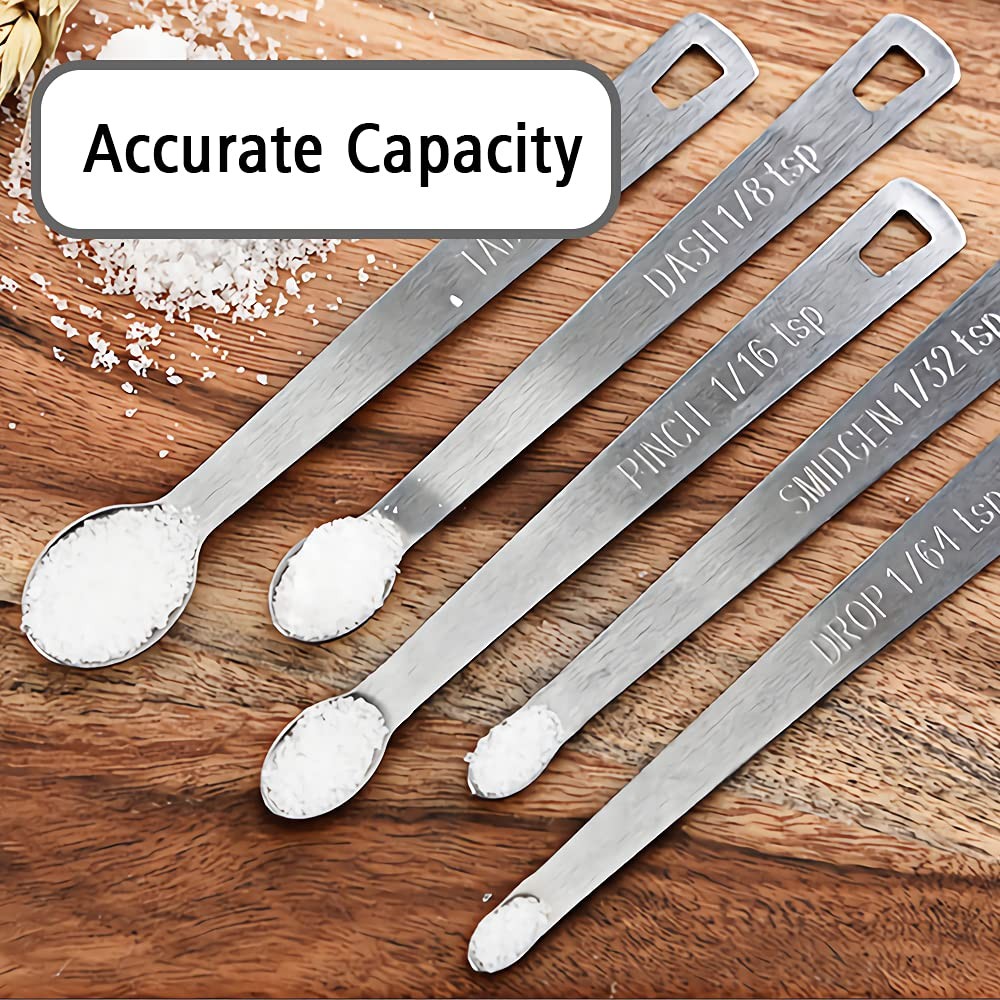 5PCS 1/8 Teaspoon(1/8tsp, 0.625 ml, Dash) Single Tiny Measuring Spoon, Small ...