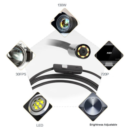 Waterproof Endoscope Borescope Inspection Camera Tool Kit for Android Phone Car