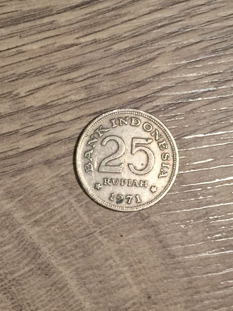 1971 Indonesia 25 Rupiah Coin