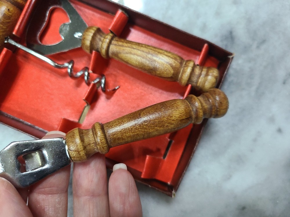 Vintage Bar-Set Rustikal 3 Piece Bottle Opener Corkscrew Set