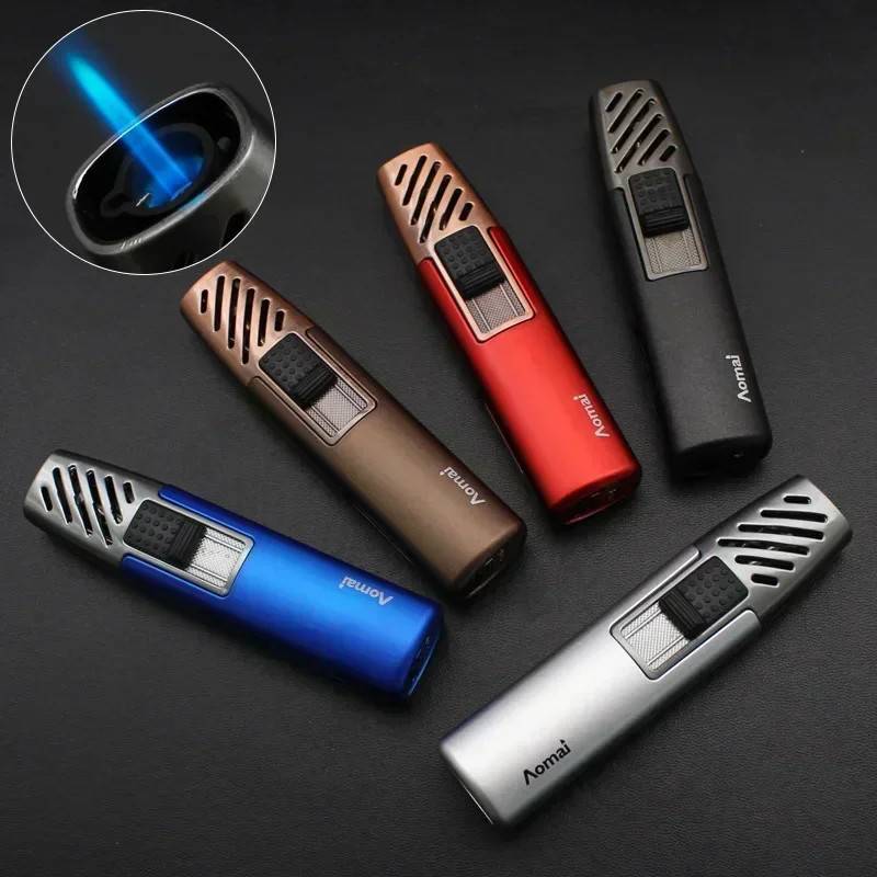 Windproof Visible Gas Window Metal Kitchen BBQTorch Cigar Lighter Refillable