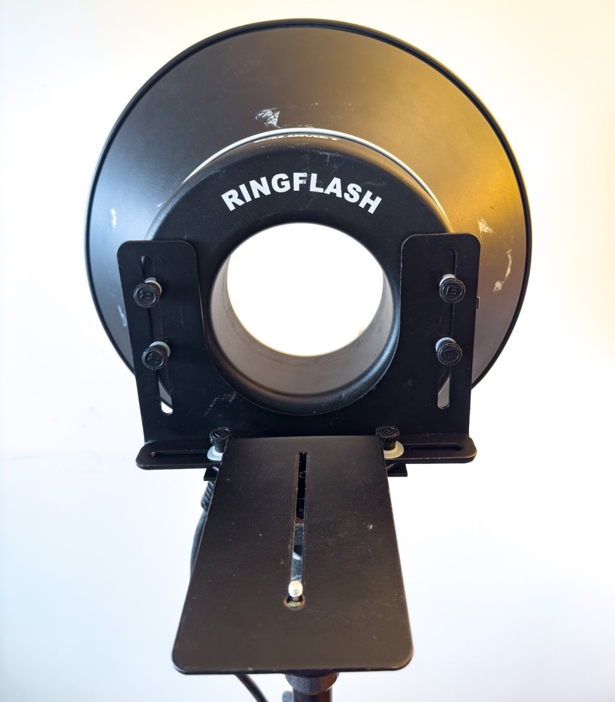 Bowens Ringflash for Dynalite with Camera Mount hardware and diffusor.