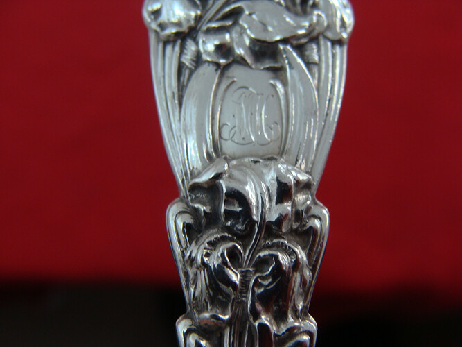 Iris by Durgin Sterling Silver Butter Spreader Flat Handle 5 1/4", Mono