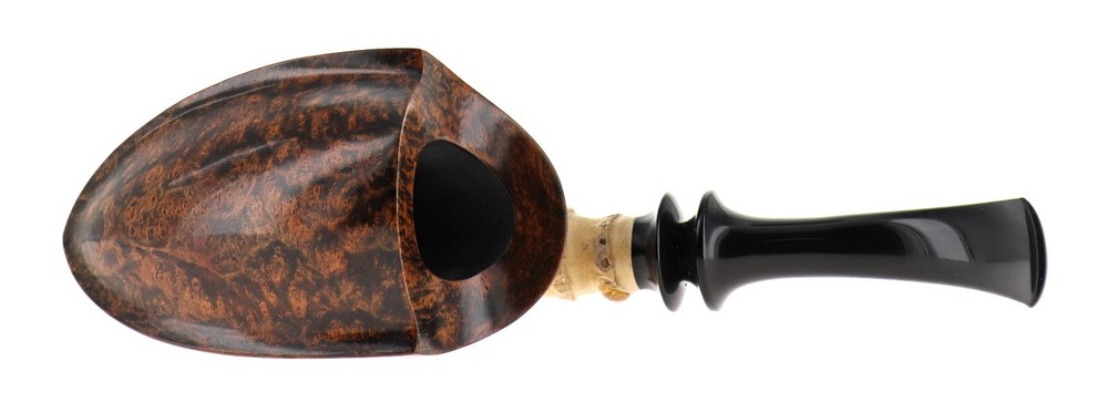 Pipe C-pipe GRUPPO 6 BAMBOO brown smooth shape freehand bent pickaxe