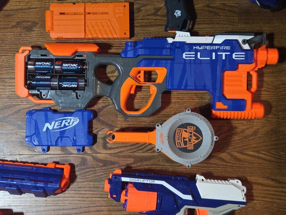 Six Nerf Elite Blasters, Hyperfire Stratobow Rampage And More