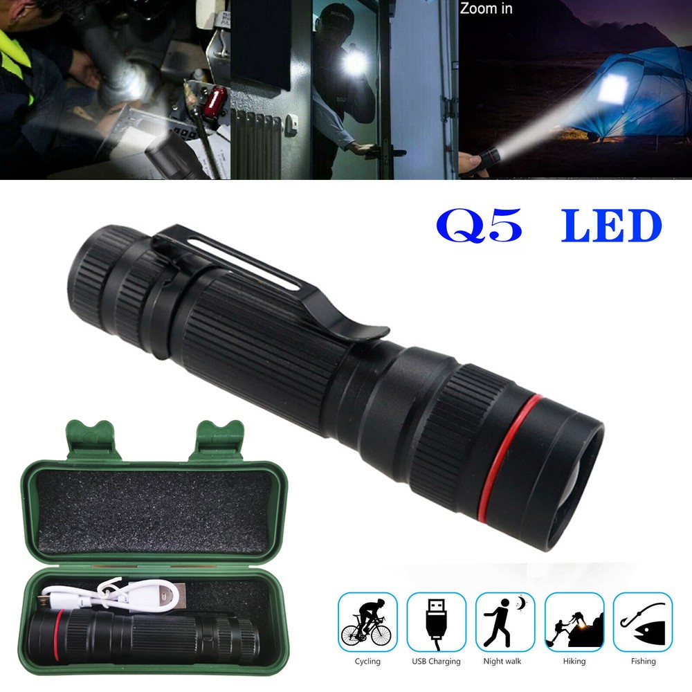 2PCS Strong Clip LED Camping Warning Flash Light Mini Emergency Flashlights