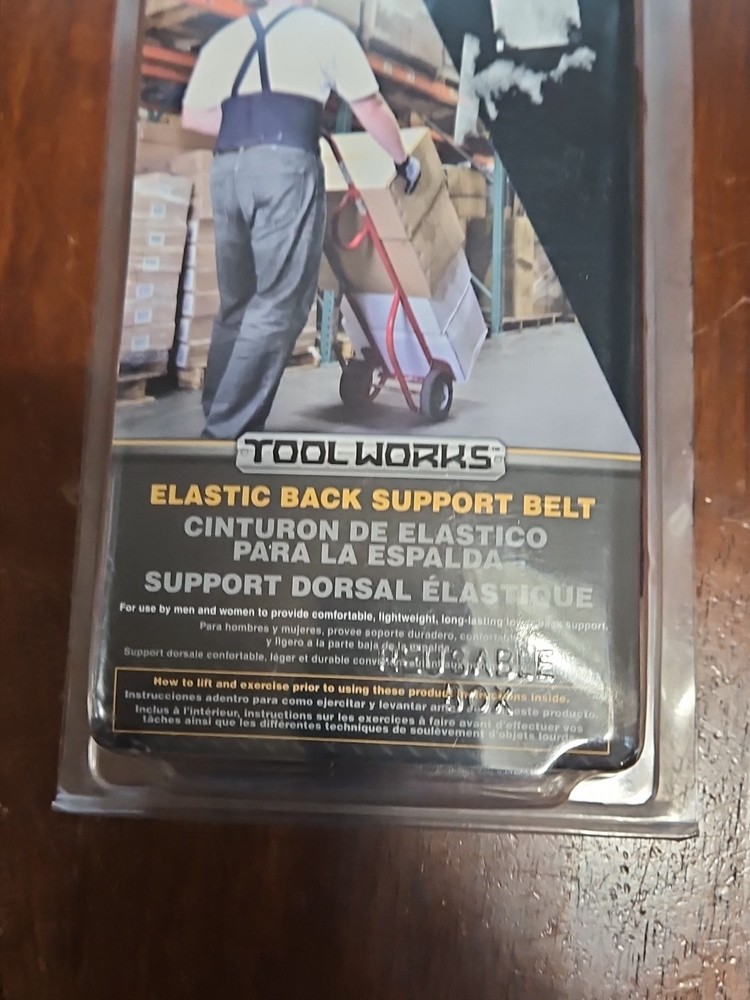 CLC Tool Works Elastic Back Support Belt Size Large Black New