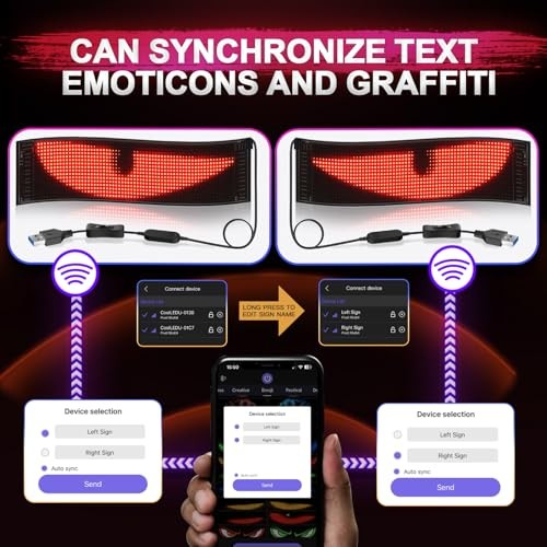 Rayhome Upgrade Synchronize Multiple Devil Eyes Light, 15''x4'' Full 1PCS-CAR