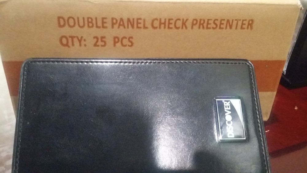 New 100 PCS Discover Double Panel Restaurant  Checkbook