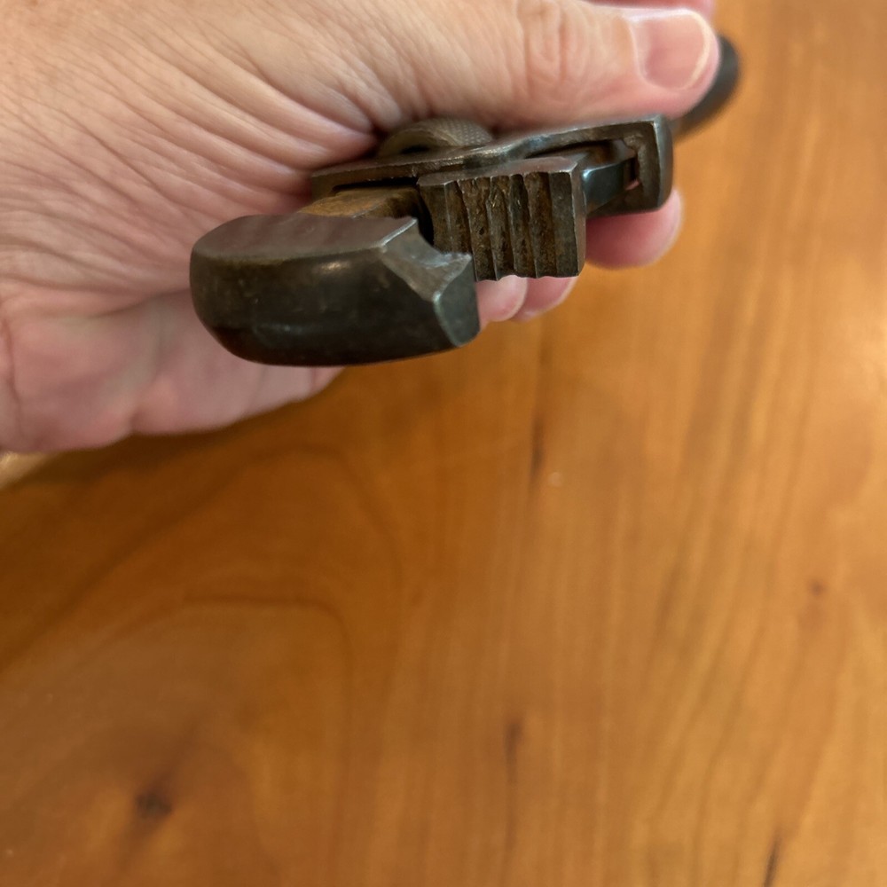 Antique Vintage Adjustable Pipe Wrench With Chip