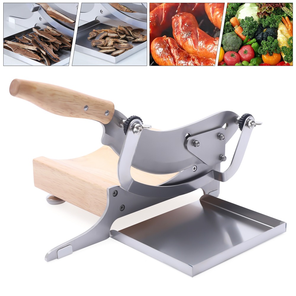 Biltong Cutter Beef Jerky Slicer Herb Ginseng Slicer Solid Rubber Wood Handle