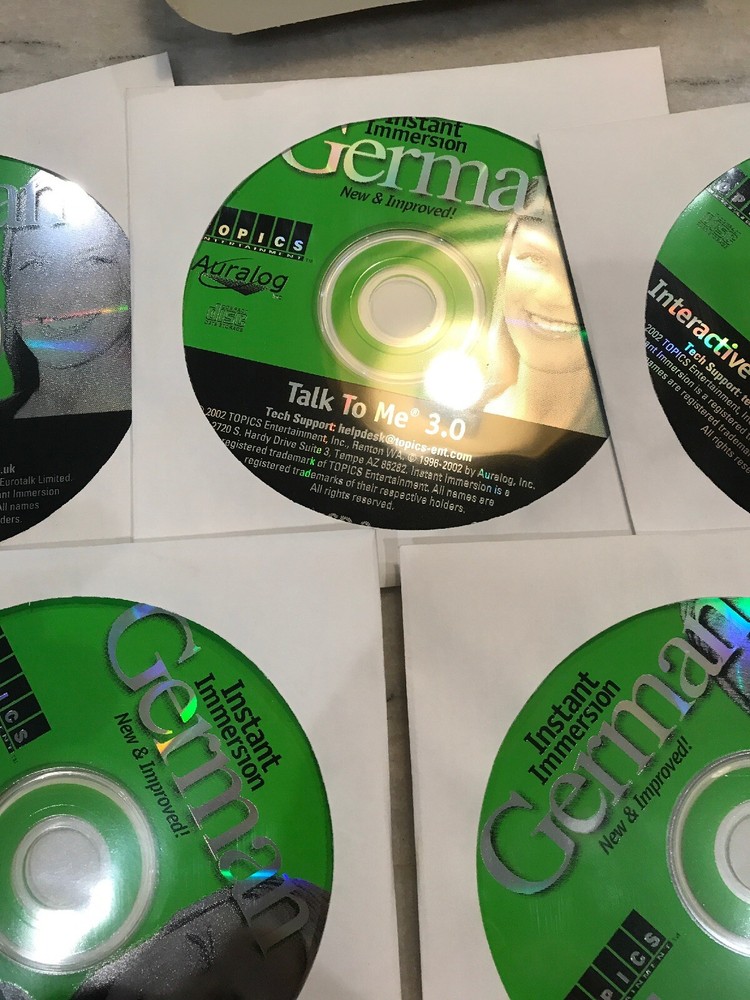 Topics Learn German Deluxe Edition Instant Immersion Euro Method 5 CD Set Green